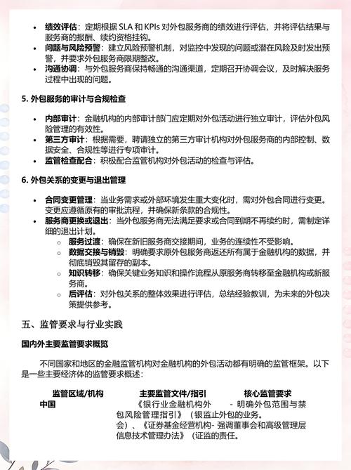 金融机构外包风险管理指引